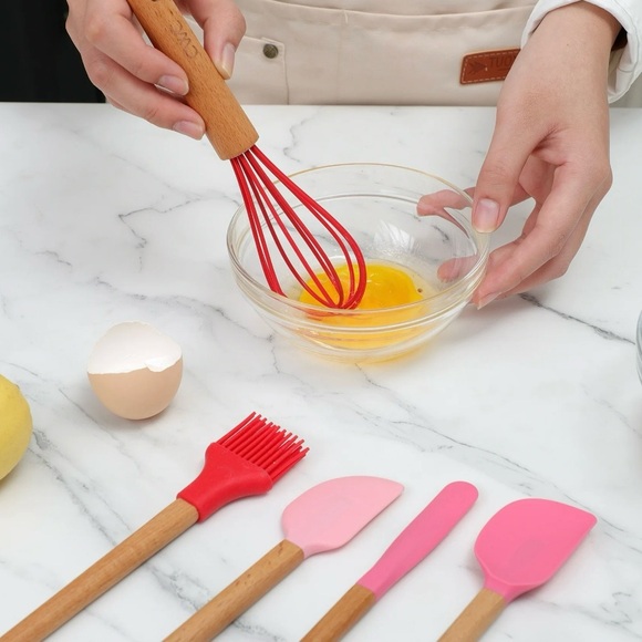 CWC (COOK WITH COLOR) 5-Piece Mini Utensil Set In Pink & Red - Picture 4 of 5
